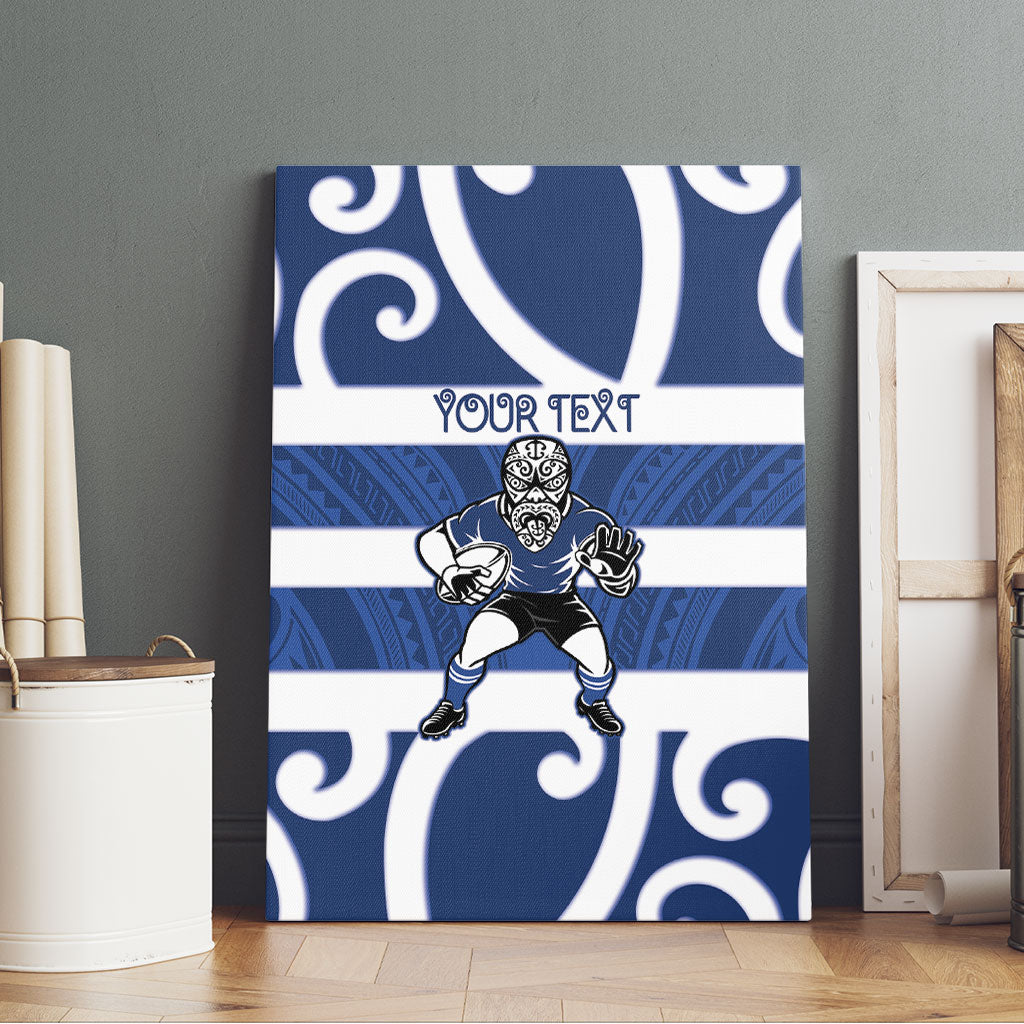 Auckland Custom Rugby New Zealand Canvas Wall Art Aotearoa Maori Pukana Tiki Mascot