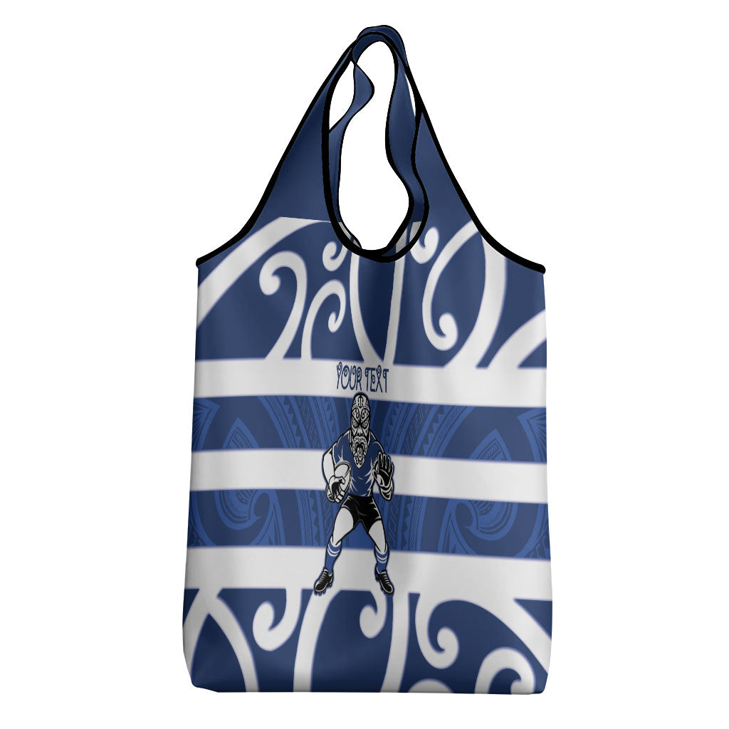 Auckland Custom Rugby New Zealand Grocery Bag Aotearoa Maori Pukana Tiki Mascot