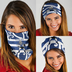 Auckland Custom Rugby New Zealand Neck Gaiter Aotearoa Maori Pukana Tiki Mascot
