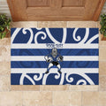 Auckland Custom Rugby New Zealand Rubber Doormat Aotearoa Maori Pukana Tiki Mascot