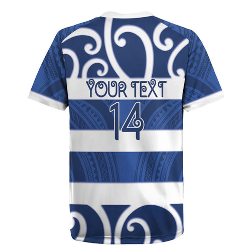 Auckland Custom Rugby New Zealand Rugby Jersey Aotearoa Maori Pukana Tiki Mascot