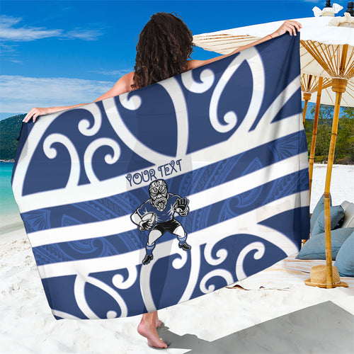 Auckland Custom Rugby New Zealand Sarong Aotearoa Maori Pukana Tiki Mascot