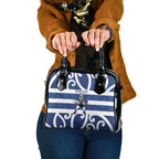 Auckland Custom Rugby New Zealand Shoulder Handbag Aotearoa Maori Pukana Tiki Mascot