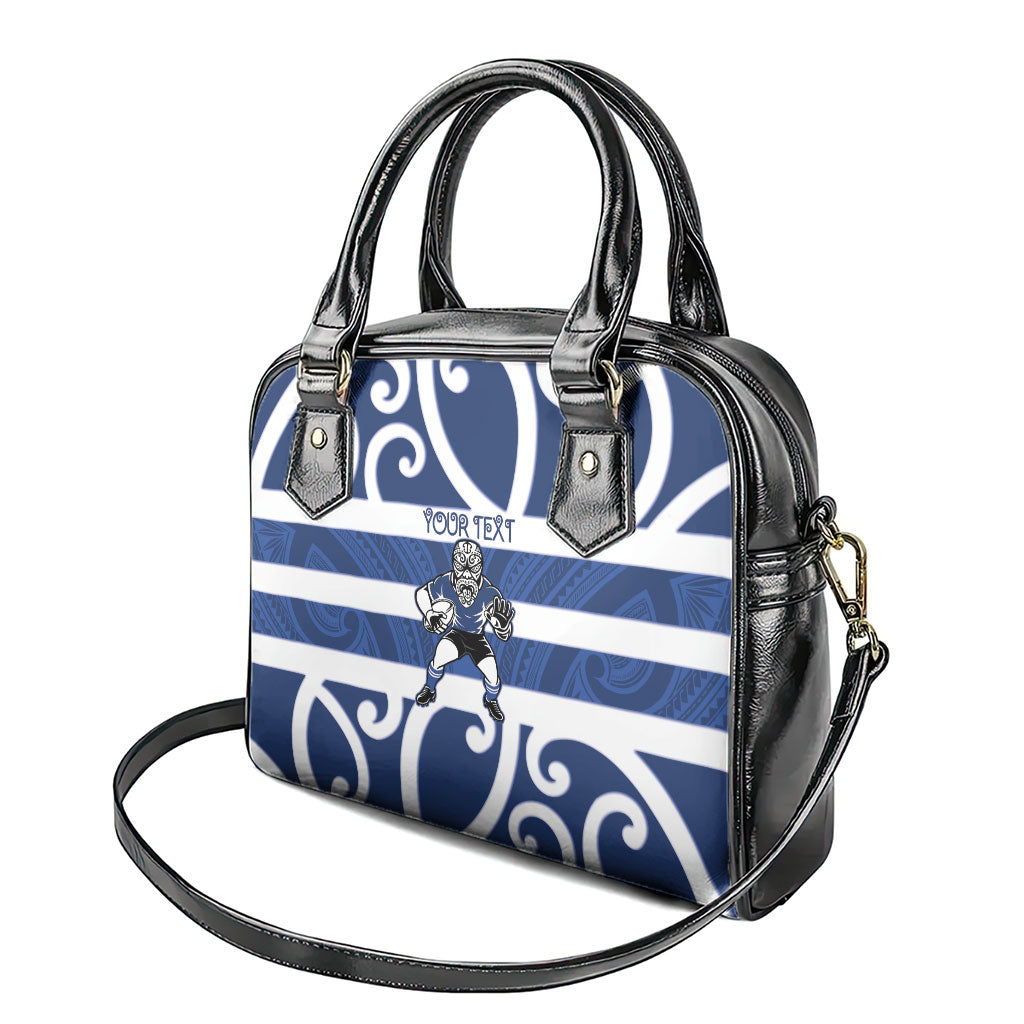 Auckland Custom Rugby New Zealand Shoulder Handbag Aotearoa Maori Pukana Tiki Mascot
