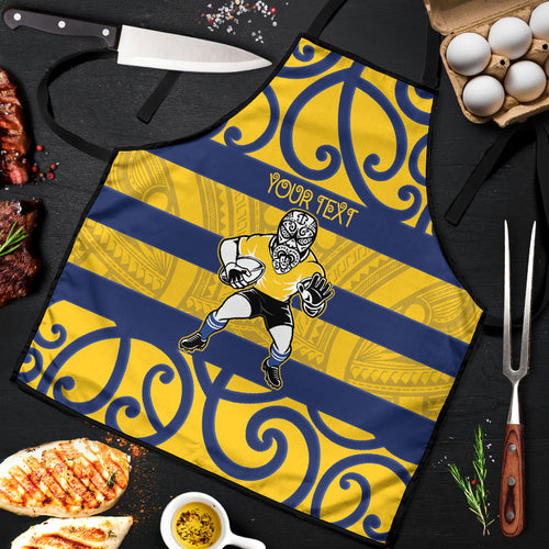Bay of Plenty Custom Rugby New Zealand Apron Aotearoa Maori Pukana Tiki Mascot