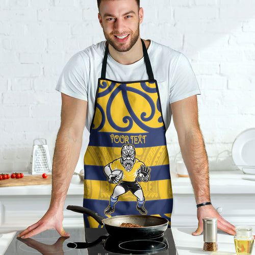 Bay of Plenty Custom Rugby New Zealand Apron Aotearoa Maori Pukana Tiki Mascot