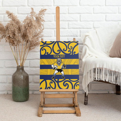 Bay of Plenty Custom Rugby New Zealand Canvas Wall Art Aotearoa Maori Pukana Tiki Mascot