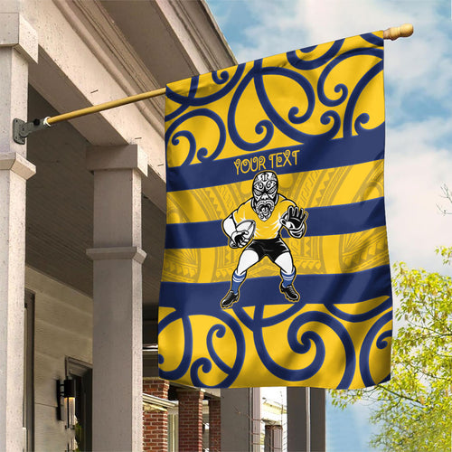 Bay of Plenty Custom Rugby New Zealand Garden Flag Aotearoa Maori Pukana Tiki Mascot
