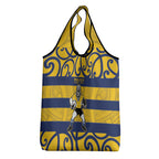 Bay of Plenty Custom Rugby New Zealand Grocery Bag Aotearoa Maori Pukana Tiki Mascot