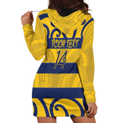 Bay of Plenty Custom Rugby New Zealand Hoodie Dress Aotearoa Maori Pukana Tiki Mascot