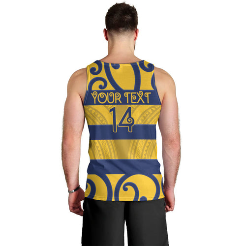 Bay of Plenty Custom Rugby New Zealand Men Tank Top Aotearoa Maori Pukana Tiki Mascot