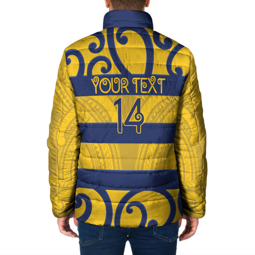 Bay of Plenty Custom Rugby New Zealand Padded Jacket Aotearoa Maori Pukana Tiki Mascot