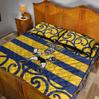 Bay of Plenty Custom Rugby New Zealand Quilt Bed Set Aotearoa Maori Pukana Tiki Mascot