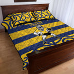 Bay of Plenty Custom Rugby New Zealand Quilt Bed Set Aotearoa Maori Pukana Tiki Mascot