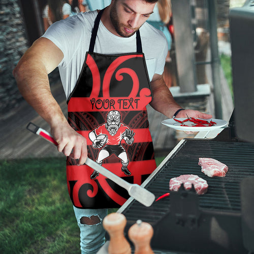 Canterbury Custom Rugby New Zealand Apron Aotearoa Maori Pukana Tiki Mascot