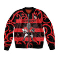 Canterbury Custom Rugby New Zealand Bomber Jacket Aotearoa Maori Pukana Tiki Mascot