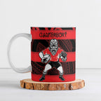 Canterbury Custom Rugby New Zealand Ceramic Mug Aotearoa Maori Pukana Tiki Mascot