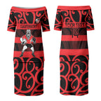 Canterbury Custom Rugby New Zealand Couples Matching Puletasi and Hawaiian Shirt Aotearoa Maori Pukana Tiki Mascot