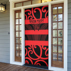 Canterbury Custom Rugby New Zealand Door Cover Aotearoa Maori Pukana Tiki Mascot