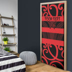 Canterbury Custom Rugby New Zealand Door Cover Aotearoa Maori Pukana Tiki Mascot