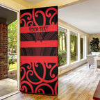 Canterbury Custom Rugby New Zealand Door Cover Aotearoa Maori Pukana Tiki Mascot