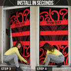 Canterbury Custom Rugby New Zealand Door Cover Aotearoa Maori Pukana Tiki Mascot