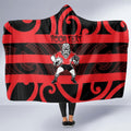 Canterbury Custom Rugby New Zealand Hooded Blanket Aotearoa Maori Pukana Tiki Mascot