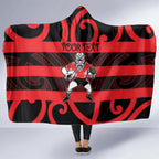 Canterbury Custom Rugby New Zealand Hooded Blanket Aotearoa Maori Pukana Tiki Mascot