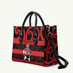 Canterbury Custom Rugby New Zealand Leather Bag Aotearoa Maori Pukana Tiki Mascot