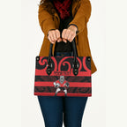 Canterbury Custom Rugby New Zealand Leather Bag Aotearoa Maori Pukana Tiki Mascot