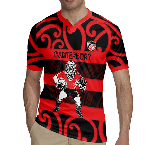Canterbury Custom Rugby New Zealand Rugby Jersey Aotearoa Maori Pukana Tiki Mascot
