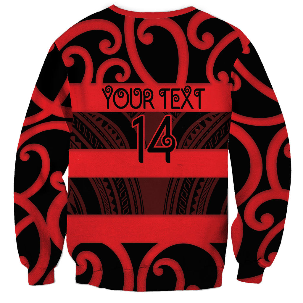 Canterbury Custom Rugby New Zealand Sweatshirt Aotearoa Maori Pukana Tiki Mascot