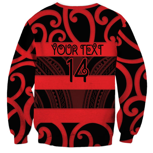 Canterbury Custom Rugby New Zealand Sweatshirt Aotearoa Maori Pukana Tiki Mascot