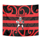 Canterbury Custom Rugby New Zealand Tapestry Aotearoa Maori Pukana Tiki Mascot