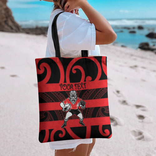 Canterbury Custom Rugby New Zealand Tote Bag Aotearoa Maori Pukana Tiki Mascot