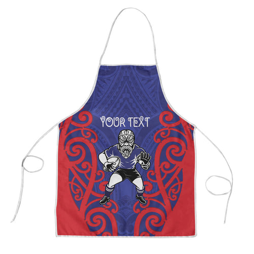 Tasman Custom Rugby New Zealand Apron Aotearoa Maori Pukana Tiki Mascot