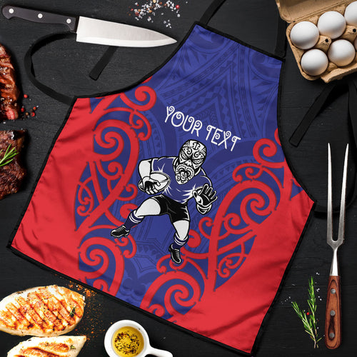 Tasman Custom Rugby New Zealand Apron Aotearoa Maori Pukana Tiki Mascot