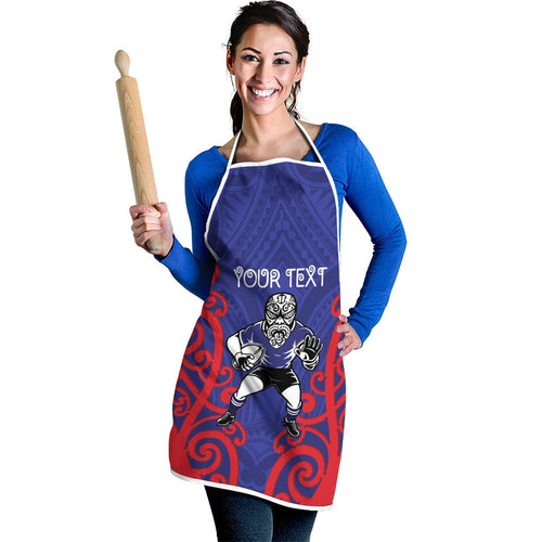 Tasman Custom Rugby New Zealand Apron Aotearoa Maori Pukana Tiki Mascot