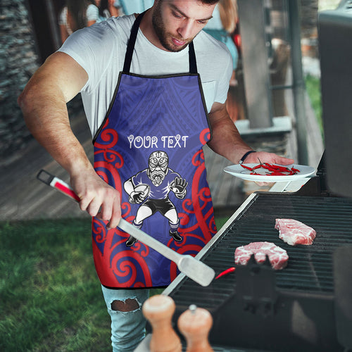 Tasman Custom Rugby New Zealand Apron Aotearoa Maori Pukana Tiki Mascot