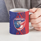 Tasman Custom Rugby New Zealand Ceramic Mug Aotearoa Maori Pukana Tiki Mascot