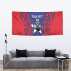 Tasman Custom Rugby New Zealand Tapestry Aotearoa Maori Pukana Tiki Mascot