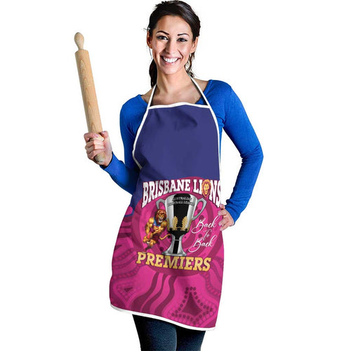 AFL Lions Football Apron Brisbane Premiers Back To Back Proud - Aussie Hoodie