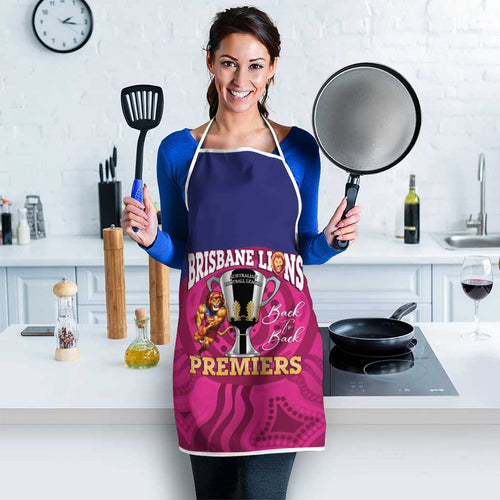 AFL Lions Football Apron Brisbane Premiers Back To Back Proud - Aussie Hoodie