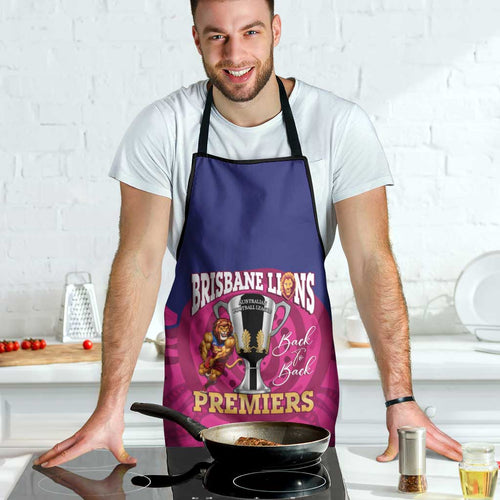AFL Lions Football Apron Brisbane Premiers Back To Back Proud - Aussie Hoodie
