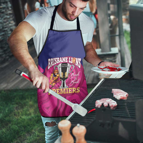 AFL Lions Football Apron Brisbane Premiers Back To Back Proud - Aussie Hoodie