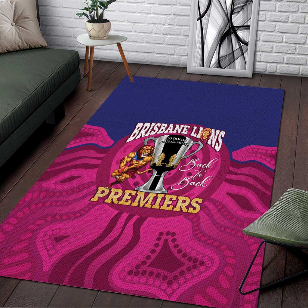 AFL Lions Football Area Rug Brisbane Premiers Back To Back Proud - Aussie Hoodie