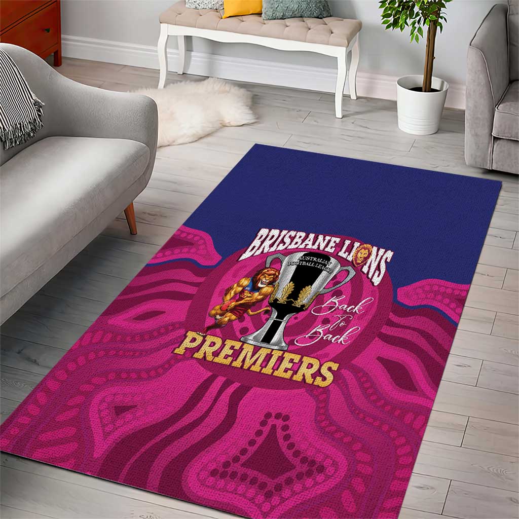 AFL Lions Football Area Rug Brisbane Premiers Back To Back Proud - Aussie Hoodie