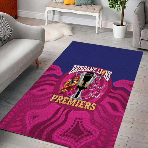 AFL Lions Football Area Rug Brisbane Premiers Back To Back Proud - Aussie Hoodie