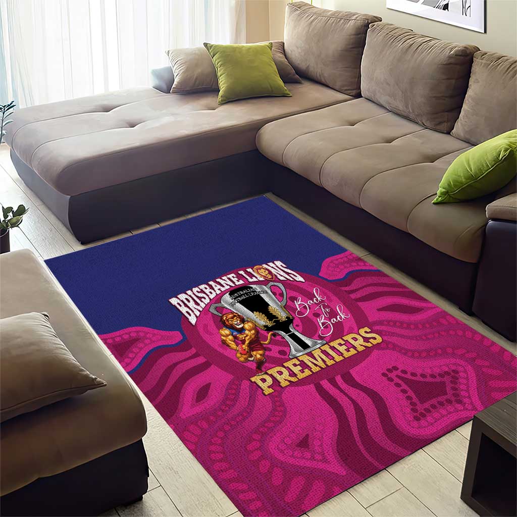 AFL Lions Football Area Rug Brisbane Premiers Back To Back Proud - Aussie Hoodie