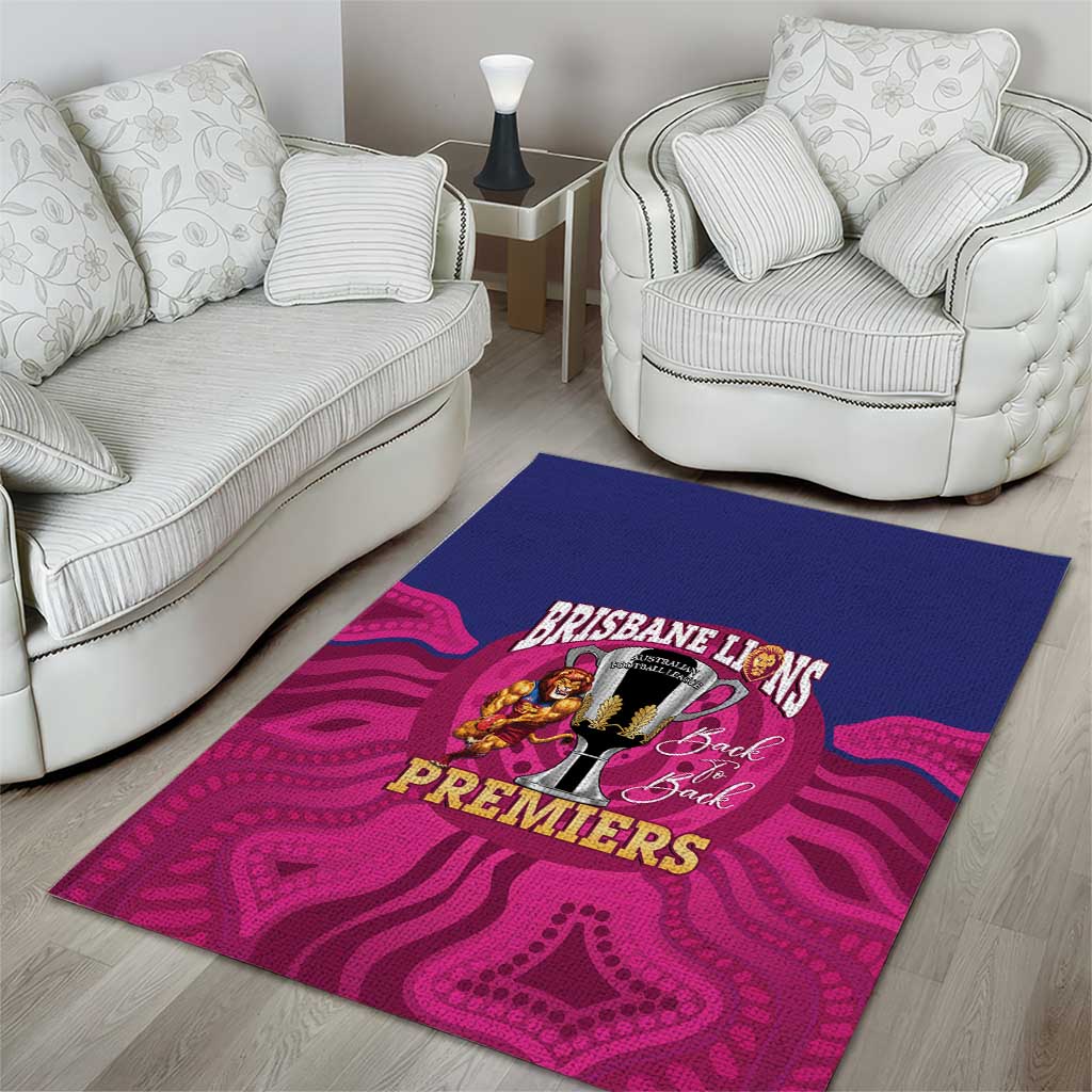 AFL Lions Football Area Rug Brisbane Premiers Back To Back Proud - Aussie Hoodie